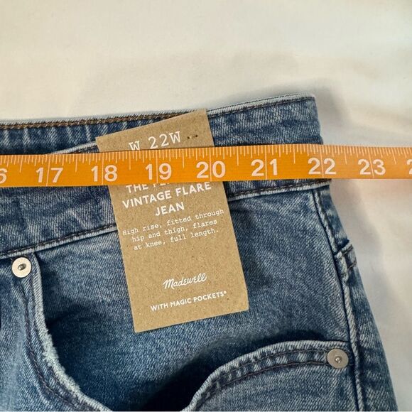 NWT Madewell Perfect Vintage Flare Jean Size 22W Medium Wash Stretch High Rise - Picture 8 of 12